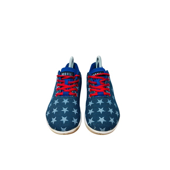 NOBULL Star Print Super Fabric Athletic Shoes Women's Size 7 Red Laces Blue - Picture 7 of 15